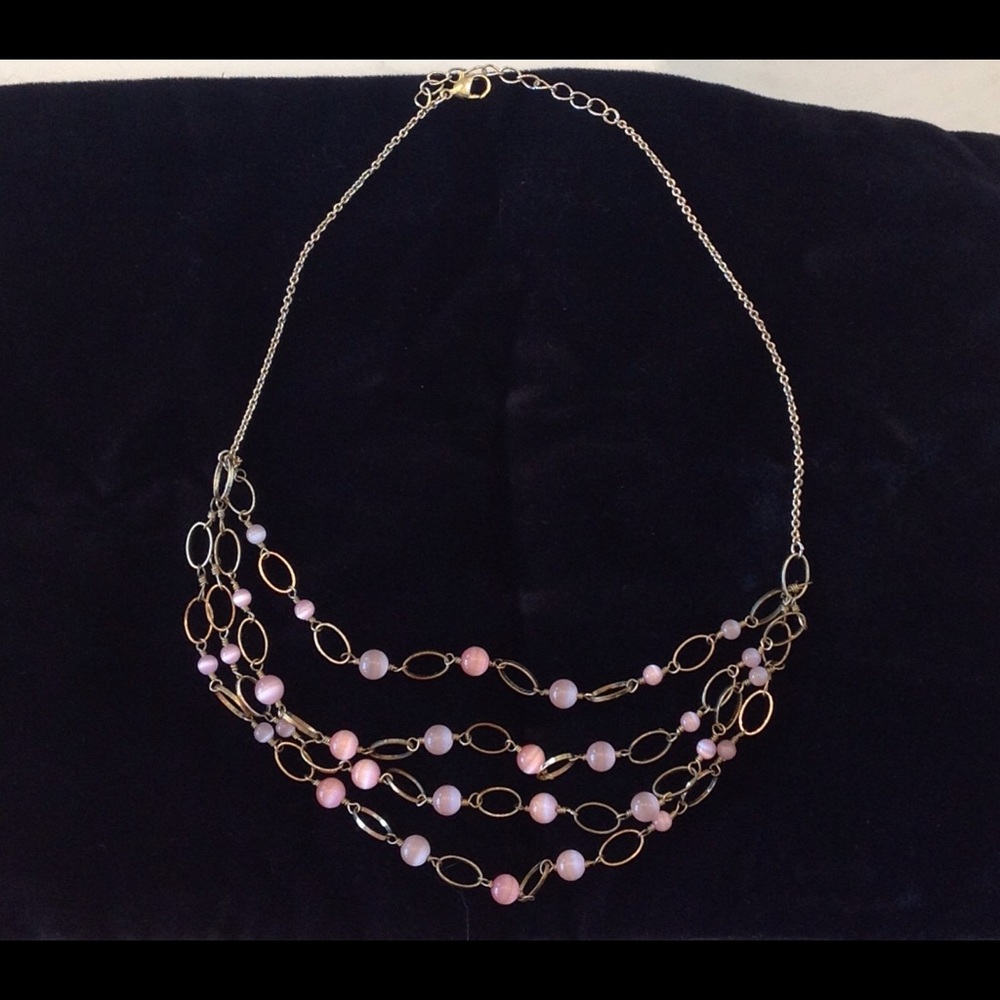 Pink fashion necklace